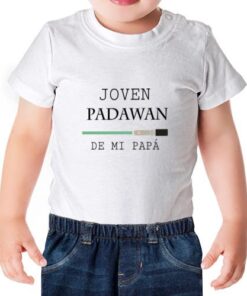 camiseta algodon manga corta dia del padre maestro jedi star wars papa friki sable espada laser infantil bebe 247x296 - Camiseta bebé Padawan