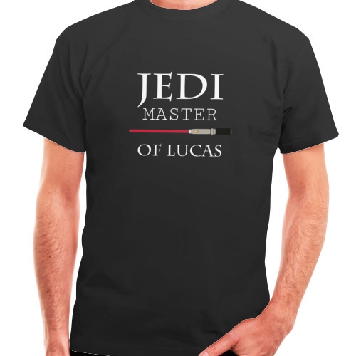 camiseta algodon manga corta dia del padre master jedi star wars papa friki sable espada laser - Camiseta Maestro Jedi