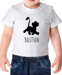 camiseta algodon manga corta dia del padre papa rey leon silueta negra hijo bebe 247x296 - Camiseta bebé león