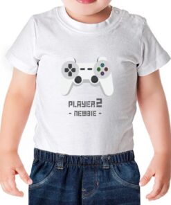 camiseta algodon manga corta dia del padre player one mando consola videojuegos gamer infantil bebe 247x296 - Camiseta bebé player 2