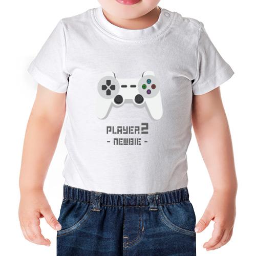 camiseta algodon manga corta dia del padre player one mando consola videojuegos gamer infantil bebe - Camiseta bebé player 2