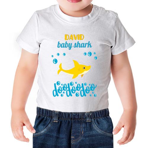 camiseta algodon manga corta dia del padre tiburon baby shark bebe - Camiseta bebé Baby shark