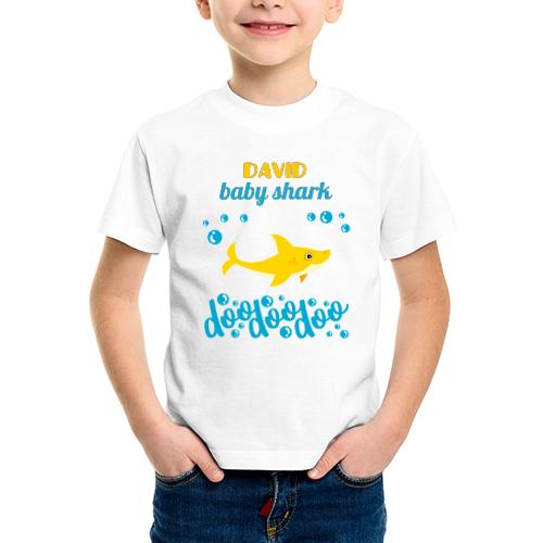 camiseta algodon manga corta dia del padre tiburon baby shark - Camiseta baby shark
