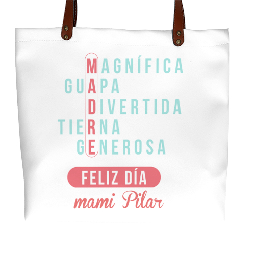 bolso polipiel shopper personalizado regalo original dia de la madre mama letras - Bolso polipiel Madre