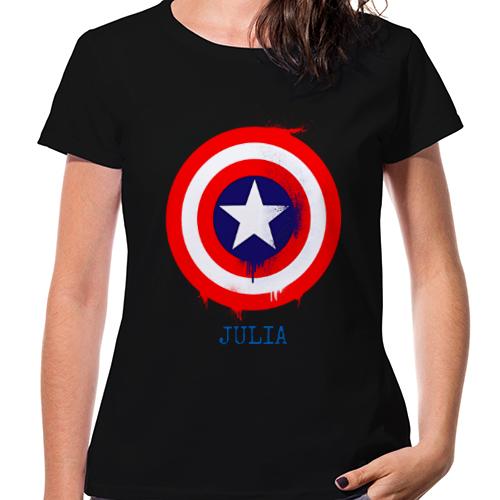 camiseta algodon manga corta dia de la madre regalo mama capitan america marvel 4 - Camiseta Capitana América