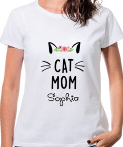 camiseta algodon manga corta dia de la madre regalo mama cat mom gatos 247x296 - Camiseta cat mom
