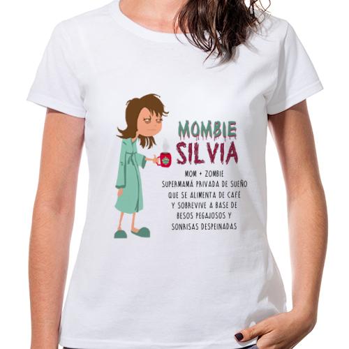 camiseta algodon manga corta dia de la madre regalo mama mombie mom zombie - Camiseta mombie