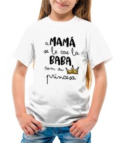 camiseta algodon manga corta dia de la madre regalo mama se le cae la baba con su princesa 247x296 - Camiseta Princesa de mamá
