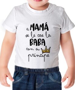 camiseta algodon manga corta dia de la madre regalo mama se le cae la baba con su principe 3 247x296 - Camiseta bebé príncipe de mamá
