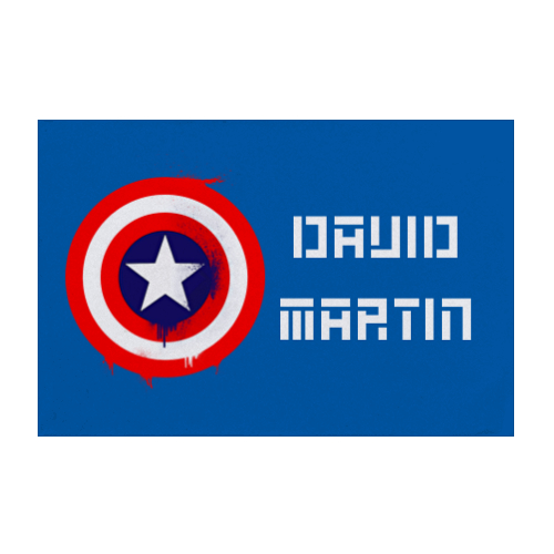12 - Pack 20 etiquetas escudo Capitán América